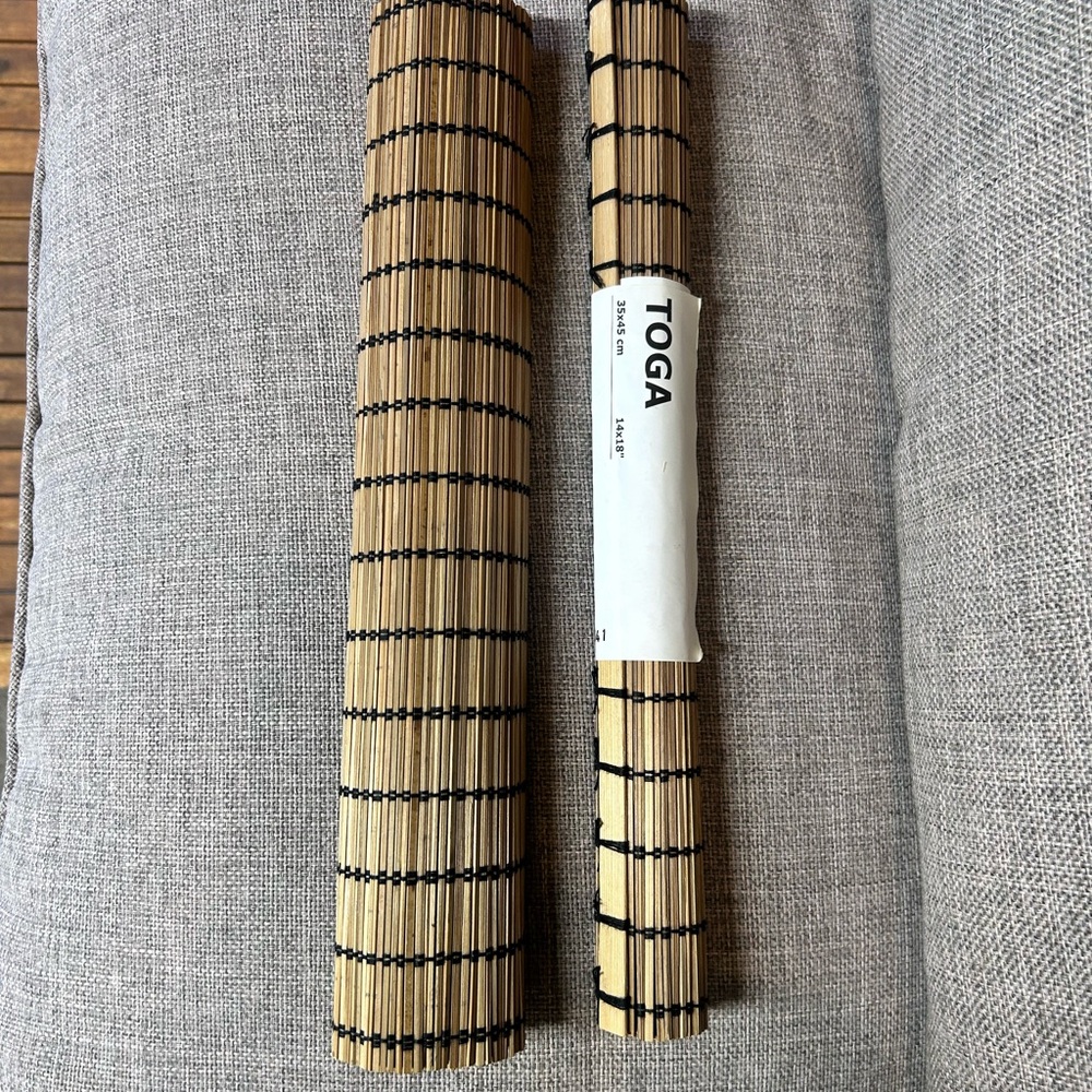 TOGA Natural and Black Bamboo Mats